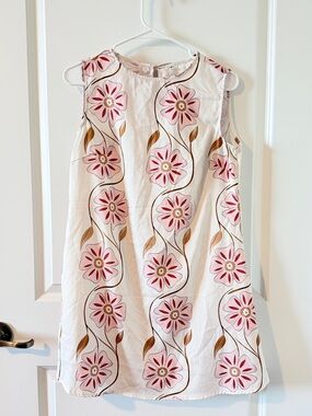 Sleeveless Floral Vine Shift Dress Size Small Lightweight